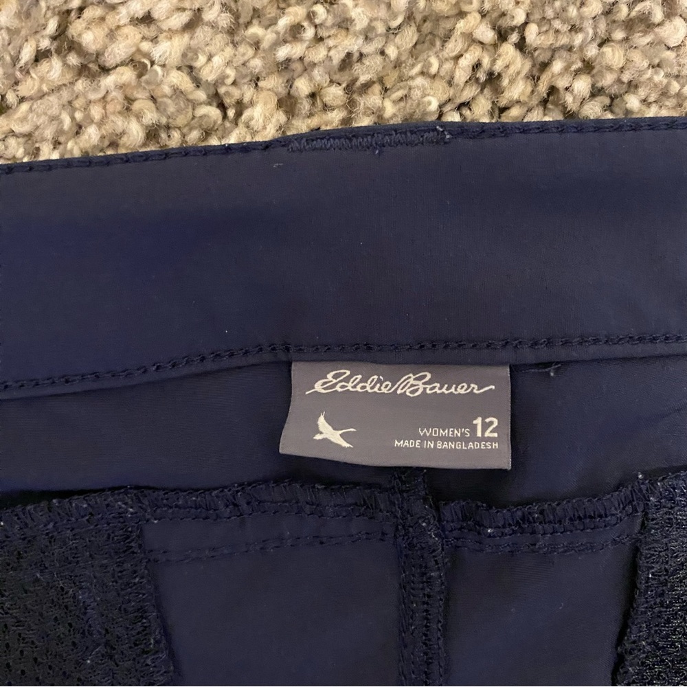 Eddie Bauer Navy Cropped Active Capris - Picture 5 of 11